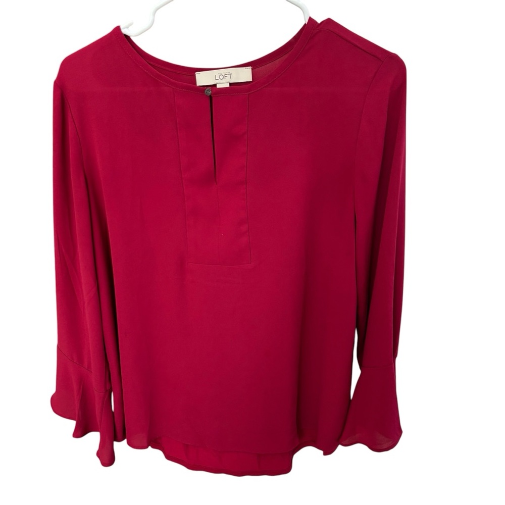 Ann Taylor Loft women’s small long sleeve red blouse